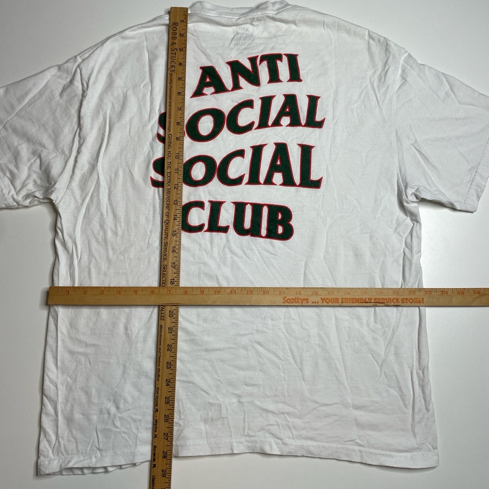 Anti Social Social Club Green White Big Logo T-shirt ASSC XL Made In USA - Picture 6 of 6
